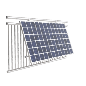 Montageset Balkongeländer für 1 Solarmodul - Easy - einstellbare Neigung