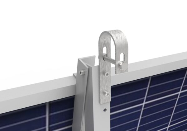 images Montageset Balkongeländer für 1 Solarmodul - 15° Neigung -