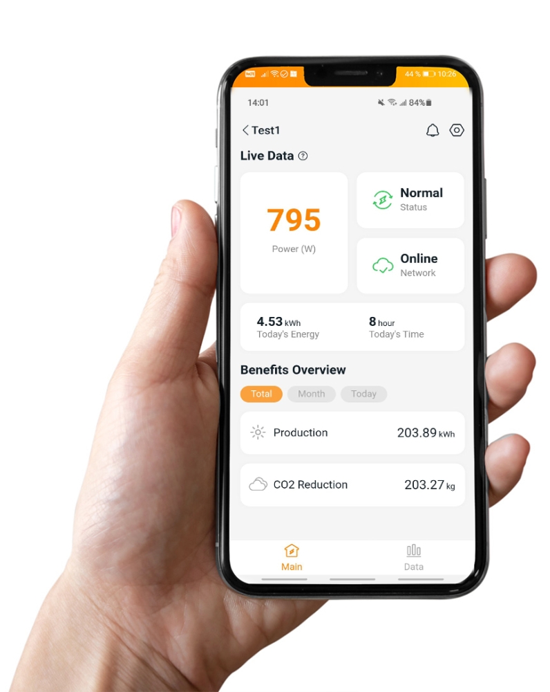 Balkonkraftwerk für Ziegeldach Trina APSystems - 1760 Watt 800 Watt - JurSol ROOF Quattro Plus - Bifazial