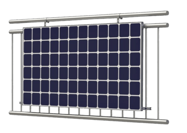 images Montageset Balkongeländer für 1 Solarmodul - Easy - einstellbare Neigung