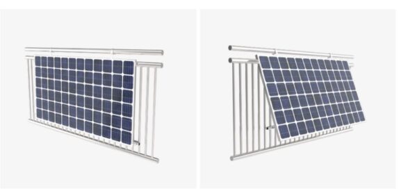 Balkonkraftwerk für Balkongeländer Trina Growatt - 880 Watt 800 Watt - JurSol BALKO PLUS - Bifazial