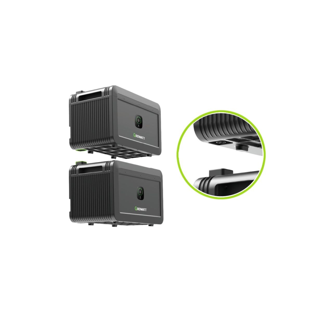 Growatt NOAH Balkonkraftwerk Speicher Set 1500 Watt 800 Watt - Trina Vertex Doppelglasmodule - JurSol Storage Mini 1500 W | 2.0 kWh