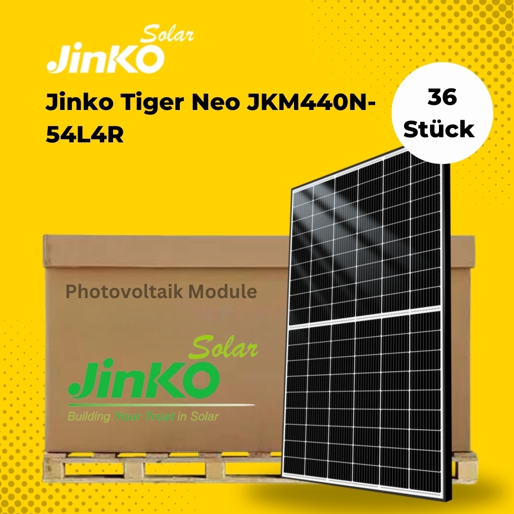 36x Jinko Tiger Neo JKM445N-54L4R-V