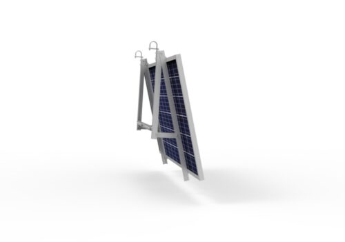 images Montageset Balkongeländer für 1 Solarmodul - 15° Neigung -