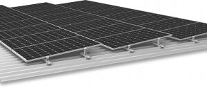 Trapezblech Solarmodul Aufständerung für 2 Solarmodule - Mini Five -