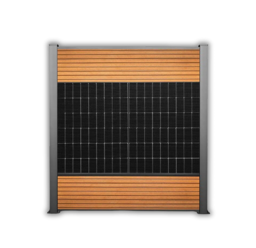 JurSol Fence Premium 800 Watt Solarzaun 1,8m hoch mit zwei PV Module