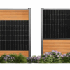 JurSol Fence Premium 800 Watt Solarzaun 1,8m hoch mit zwei PV Module