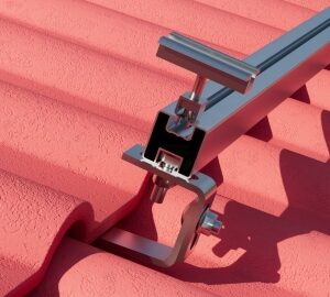 Ziegeldach (Pfanne) Montagset für 2 Solarmodule - 30mm Rahmen -