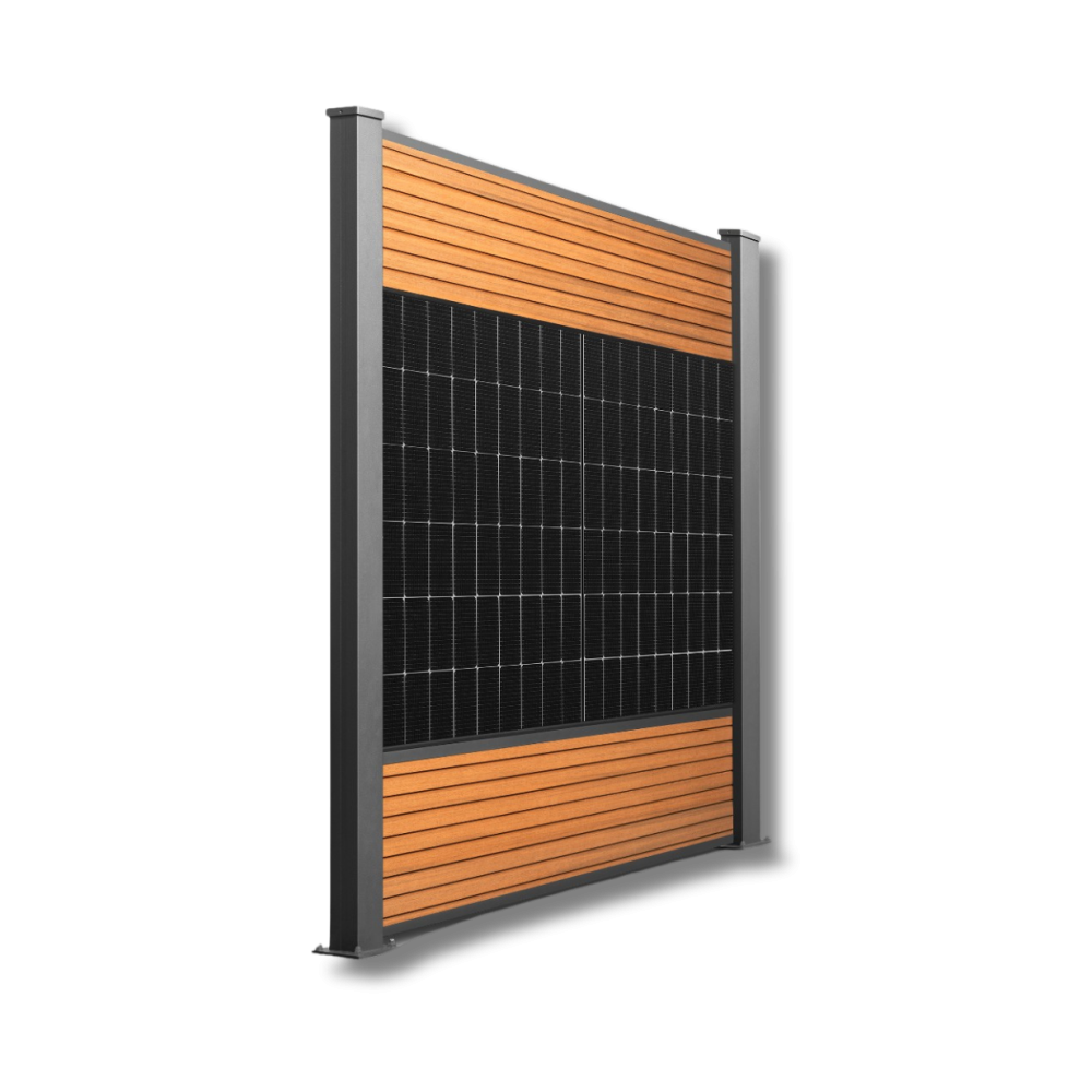 JurSol Fence Premium 800 Watt Solarzaun 1,8m hoch mit zwei PV Module
