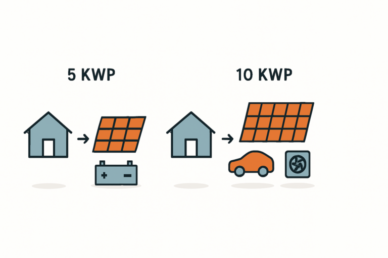 5 kWp vs 10 kWp PV Anlage mit Speicher