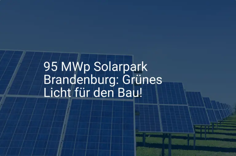 95 MWp Solarpark Brandenburg: Grünes Licht für den Bau!