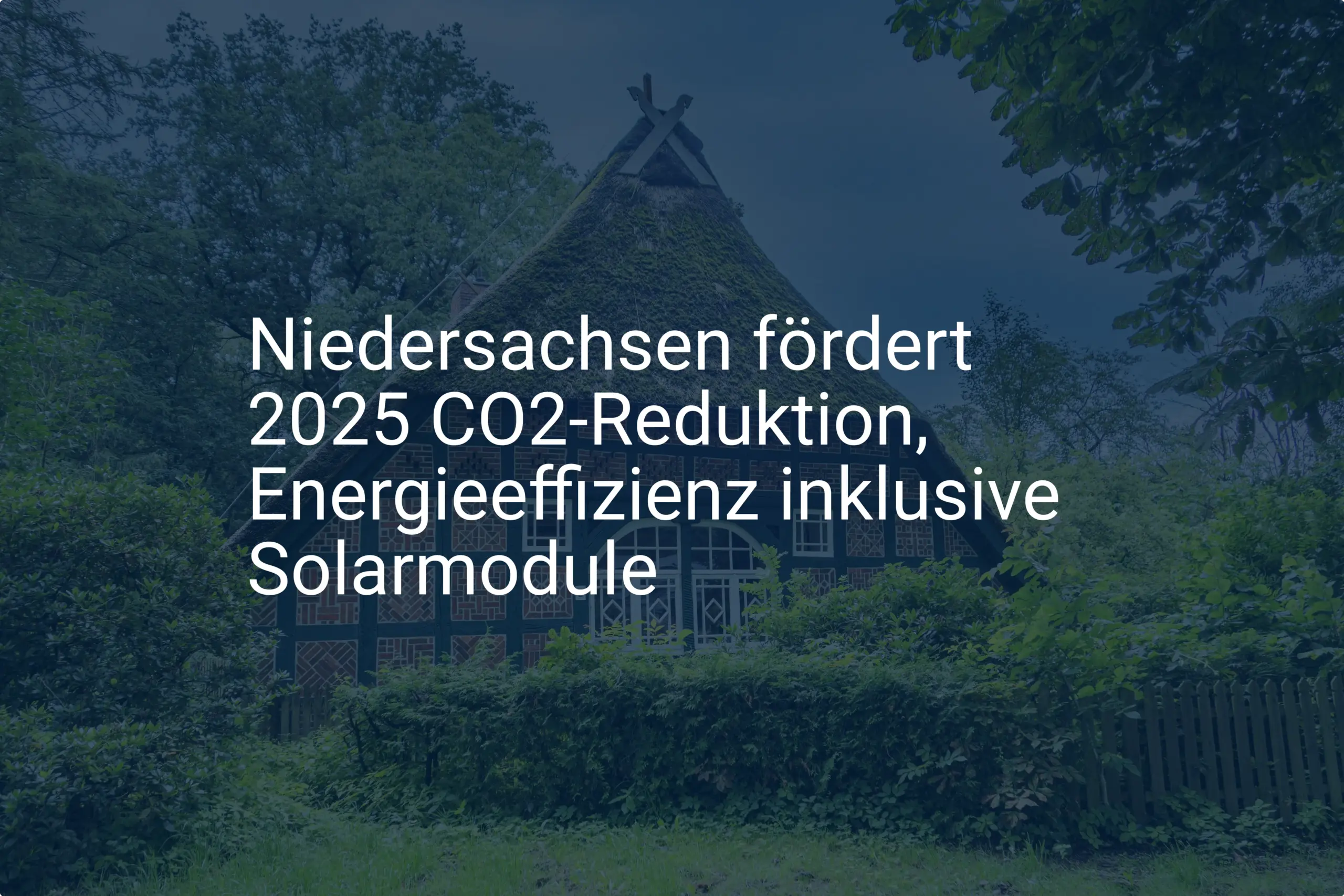 Ab 2025: So beantragen Sie die CO2 Förderung für Solarmodule in Niedersachsen
