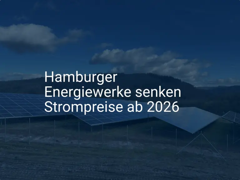 Ab 2026: Hamburger Energiewerke kündigen Strompreise-Senkung an