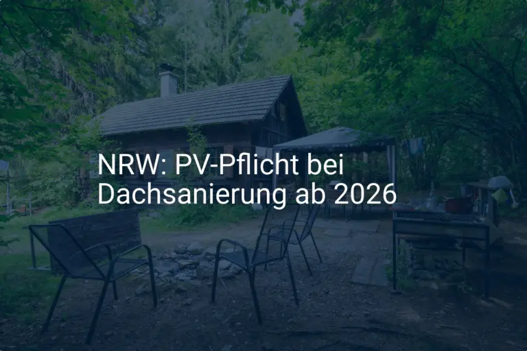 Ab 2026: Wichtige PV-Pflicht bei Dachsanierung in NRW kommt