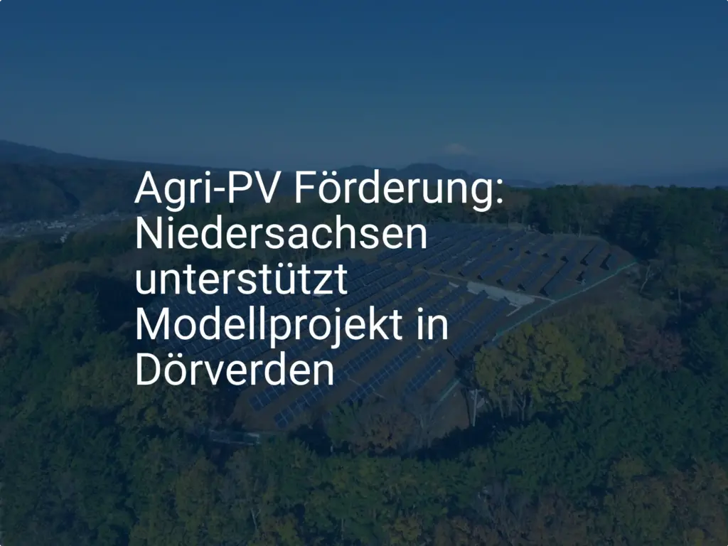 Agri-PV Förderung: Niedersachsen unterstützt Modellprojekt in Dörverden