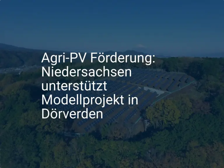 Agri-PV Förderung: Niedersachsen unterstützt Modellprojekt in Dörverden