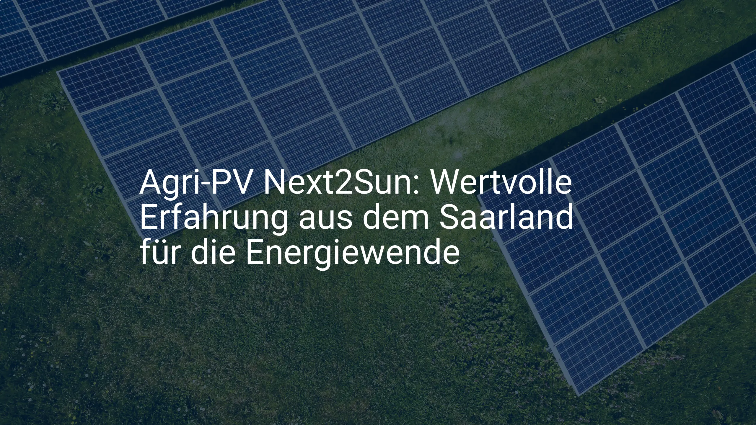 Agri-PV Next2Sun: Wertvolle Erfahrung aus dem Saarland für die Energiewende