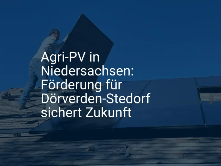 Agri-PV in Niedersachsen: Förderung für Dörverden-Stedorf sichert Zukunft