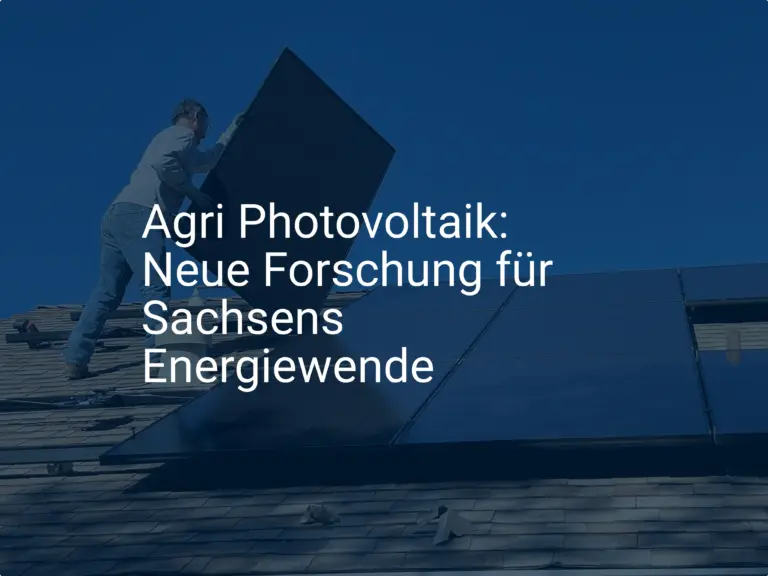 Agri Photovoltaik: Neue Forschung für Sachsens Energiewende