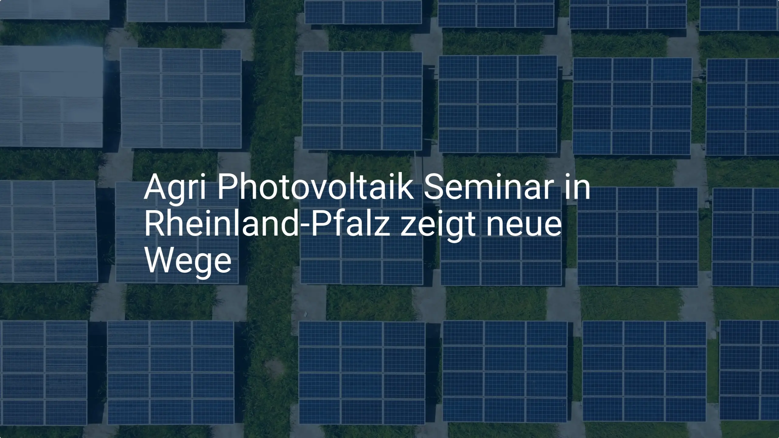 Agri Photovoltaik Seminar in Rheinland-Pfalz zeigt neue Wege