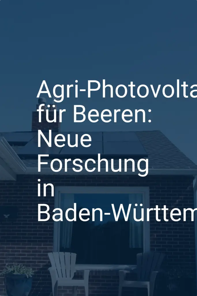 Agri-Photovoltaik für Beeren: Neue Forschung in Baden-Württemberg