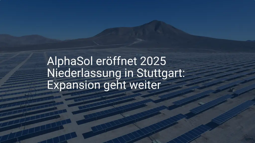 AlphaSol eröffnet 2025 Niederlassung in Stuttgart: Expansion geht weiter