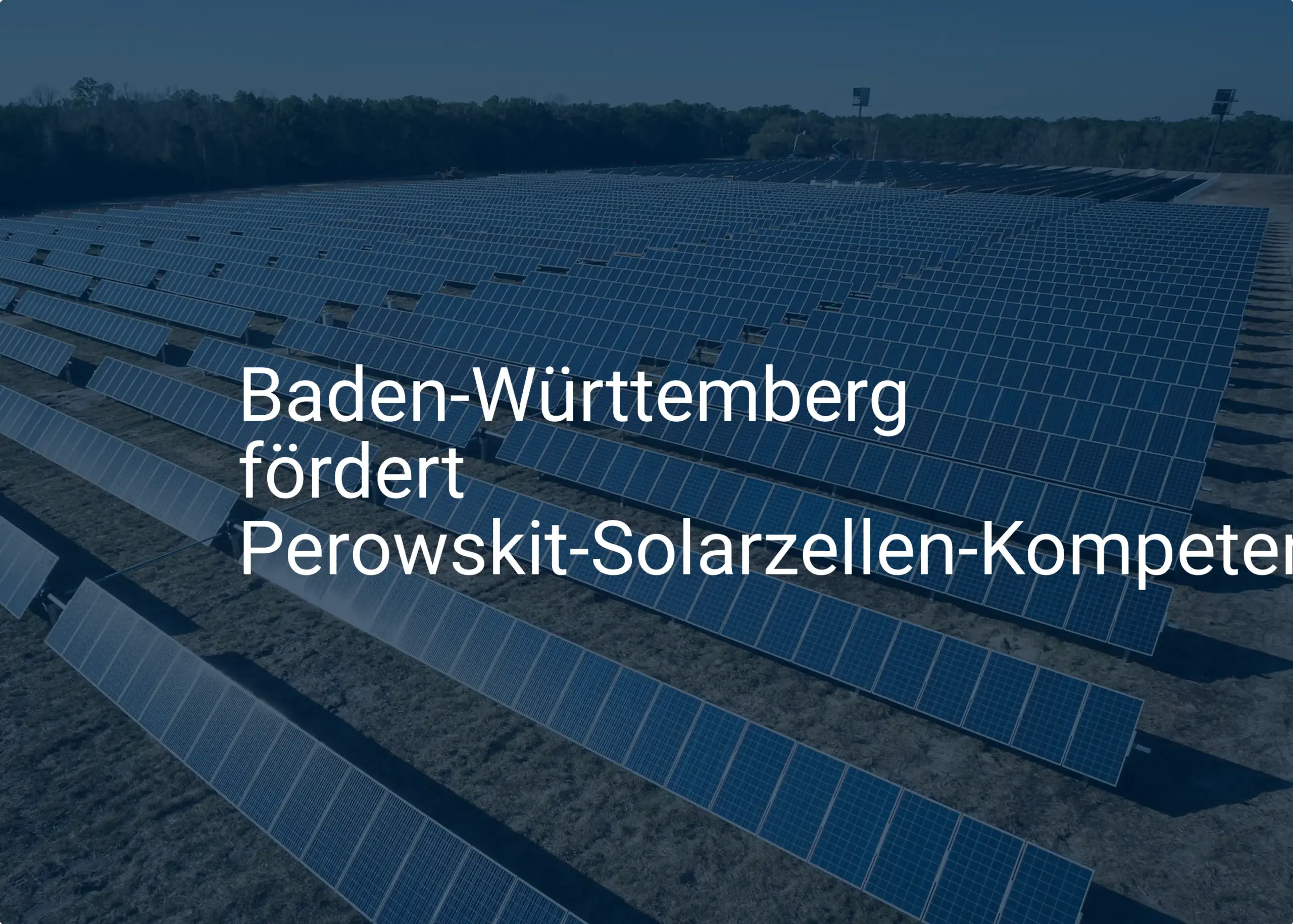 Baden-Württemberg setzt auf Förderung von Perowskit-Solarzellen
