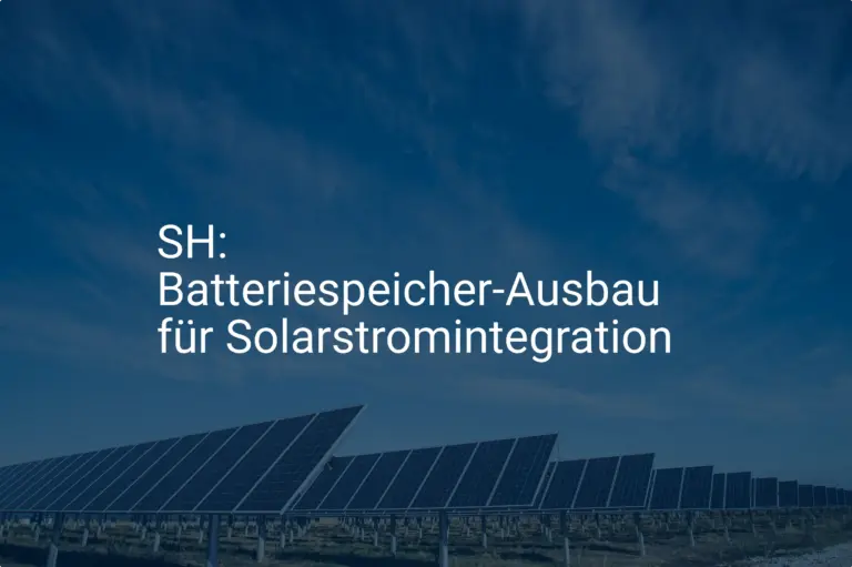 Batteriespeicher für Solarstrom: Schleswig-Holstein setzt auf Förderung