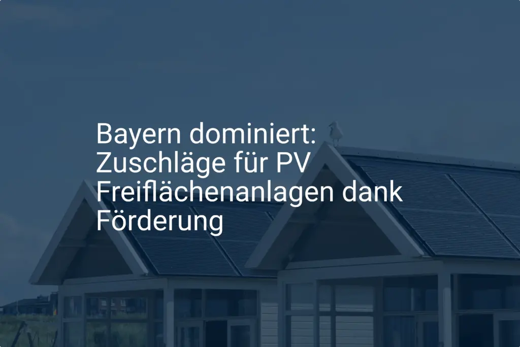 Bayern dominiert: Zuschläge für PV Freiflächenanlagen dank Förderung