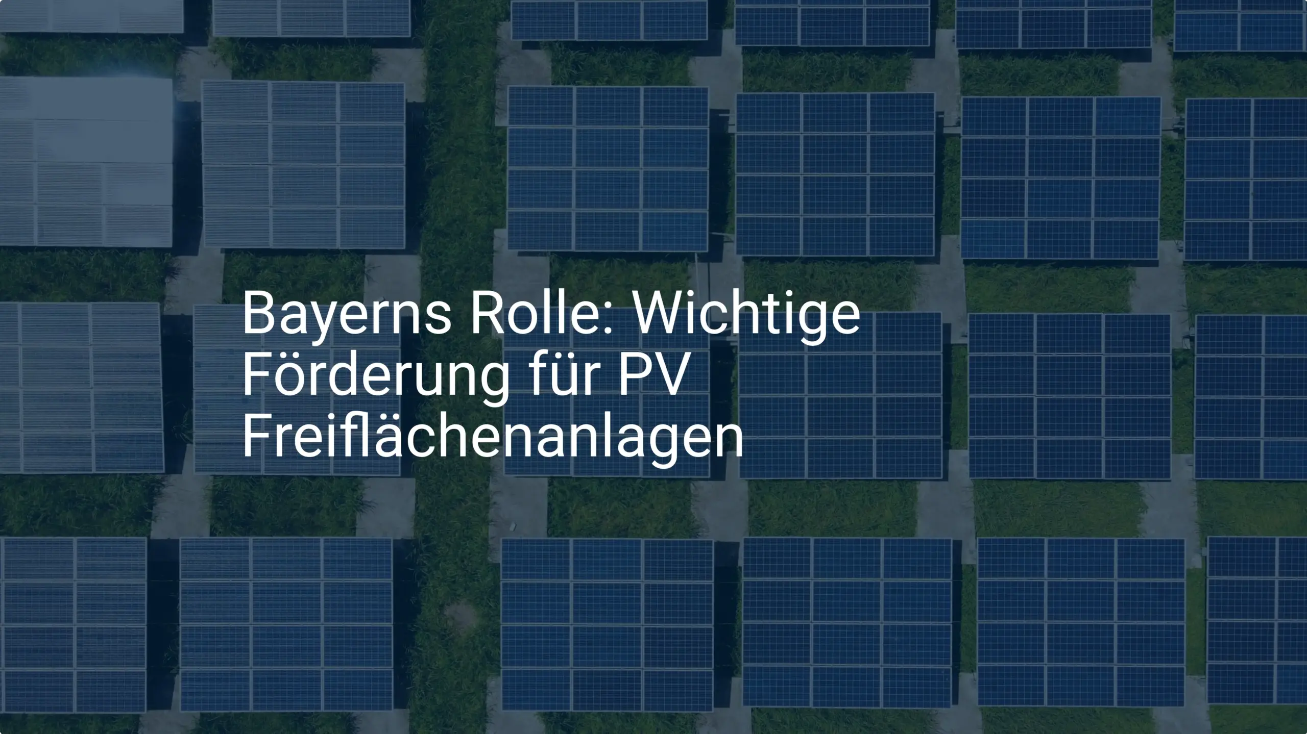 Bayerns Rolle: Wichtige Förderung für PV Freiflächenanlagen