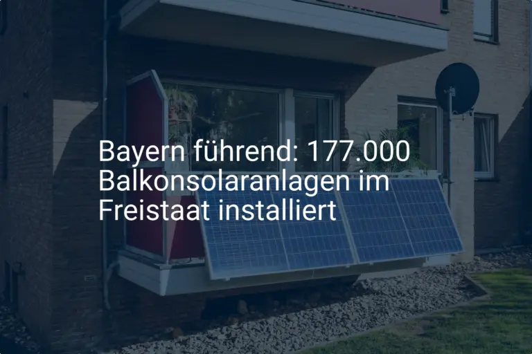 Boom bei Balkonsolaranlagen: Bayerns Förderung senkt die Kosten