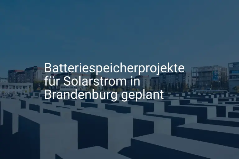 Brandenburg setzt auf Batteriespeicher: Neue Solar-Projekte mit Förderung