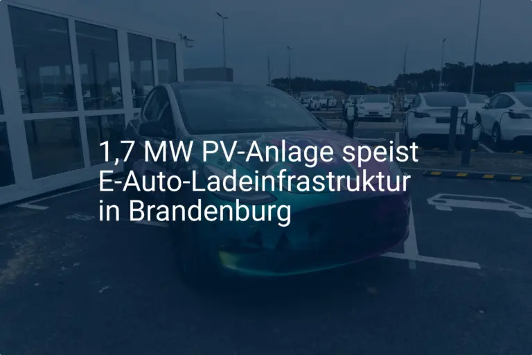 Brandenburg setzt auf PV-Anlage für E-Auto-Ladeinfrastruktur