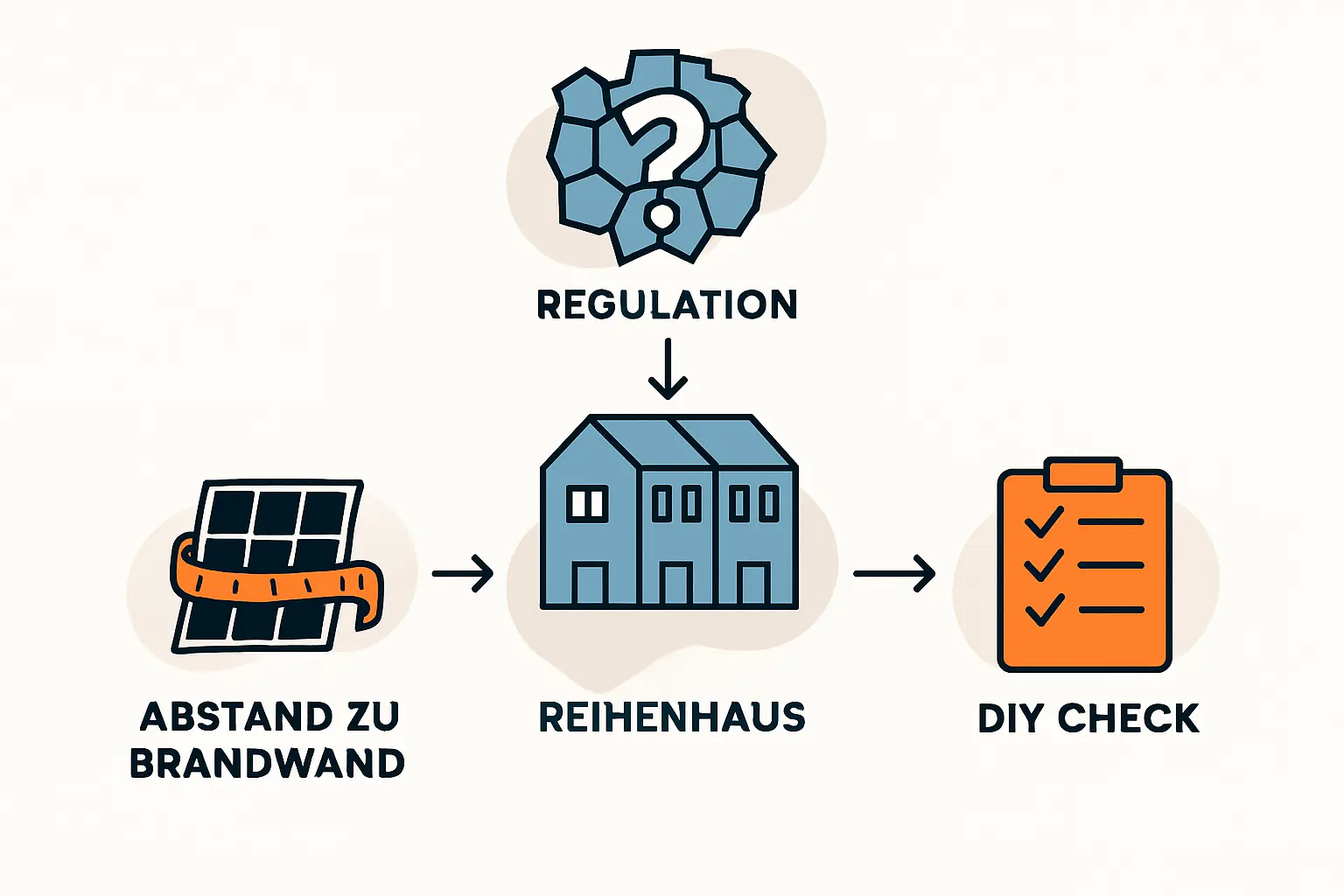 Schematische Darstellung der Funktion eines Feuerwehrschalters in einer Photovoltaikanlage