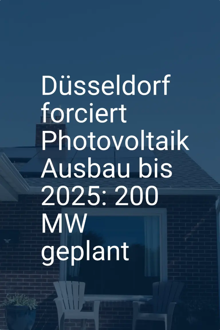 Düsseldorf forciert Photovoltaik Ausbau bis 2025: 200 MW geplant