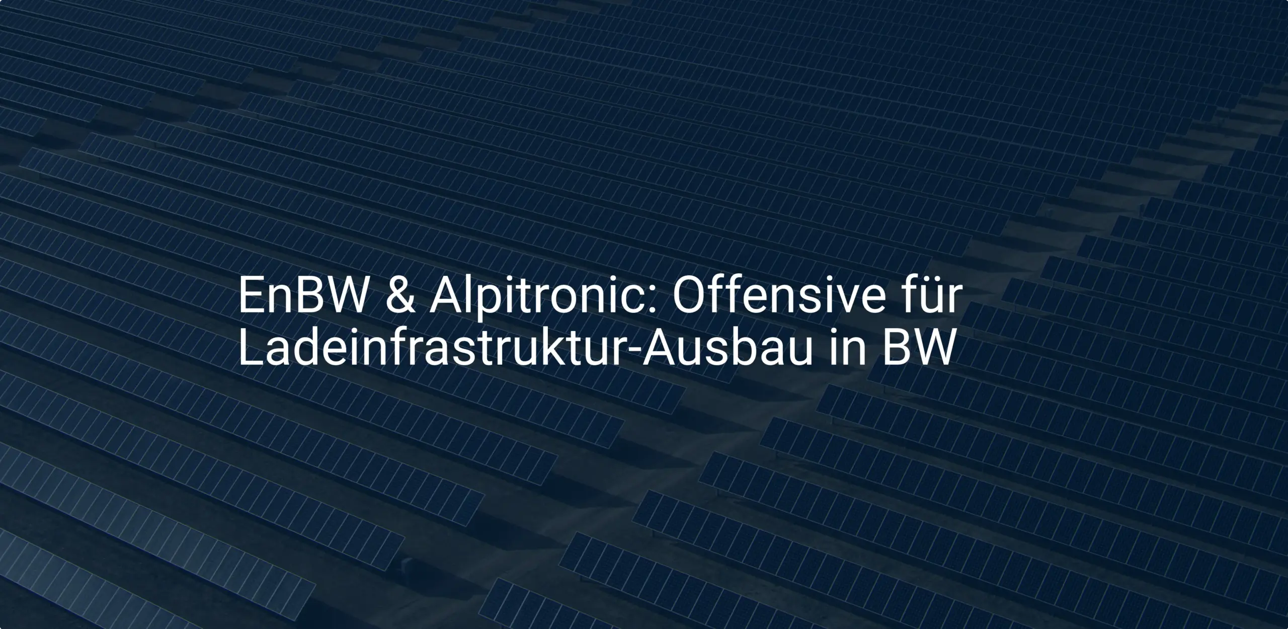 EnBW & Alpitronic: Offensive für Ladeinfrastruktur-Ausbau in BW