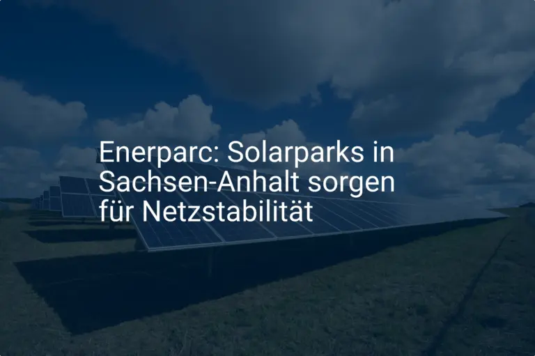 Enerparc: Solarparks in Sachsen-Anhalt sorgen für Netzstabilität