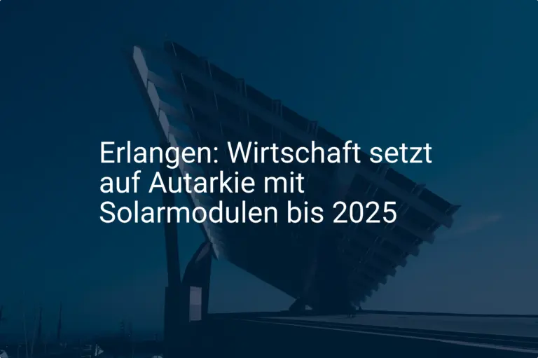 Erlangen: Wirtschaft setzt auf Autarkie mit Solarmodulen bis 2025