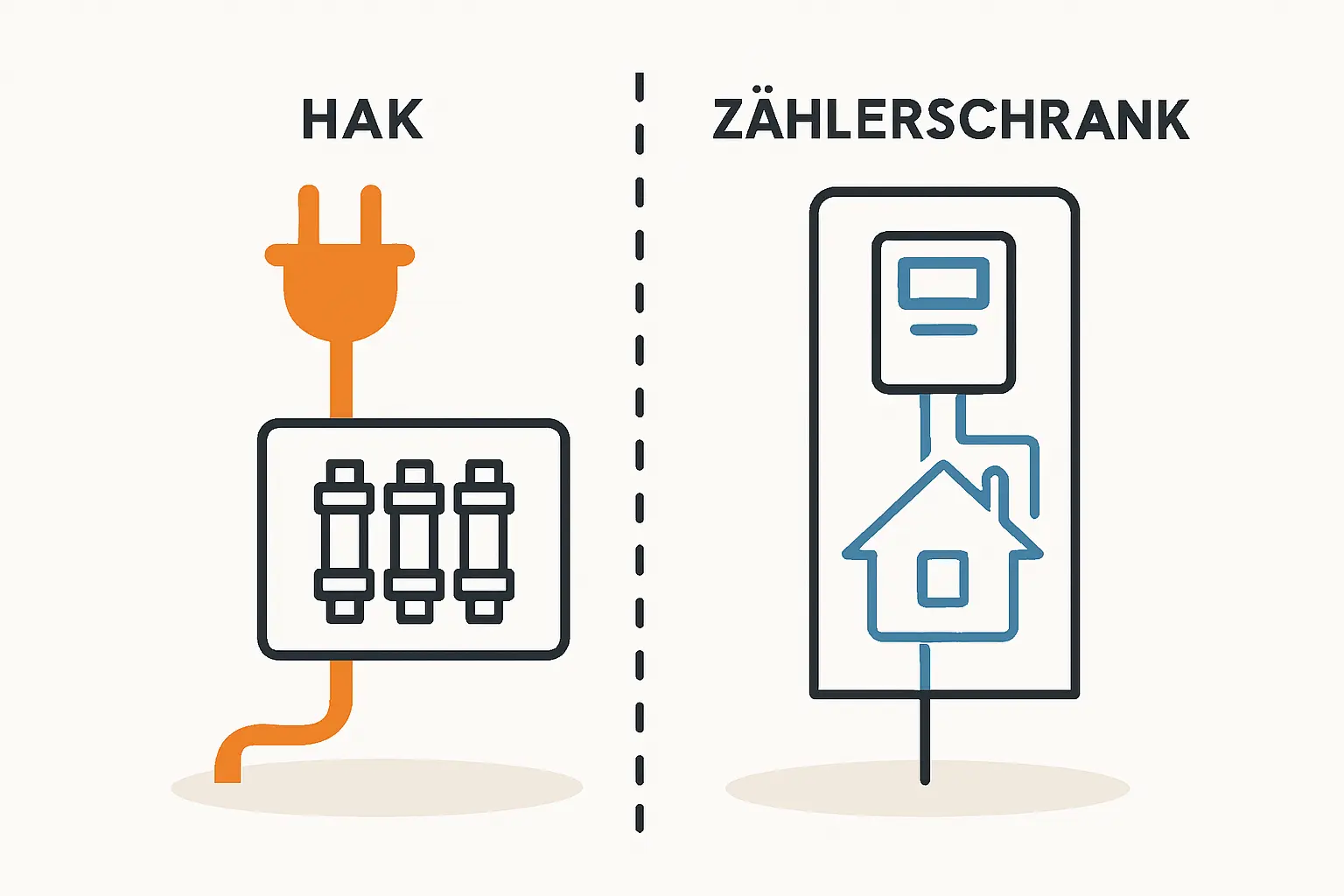 Hausanschlusskasten Innenansicht