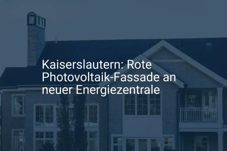 Hingucker in Kaiserslautern: Rote Photovoltaik-Fassade der Energiezentrale
