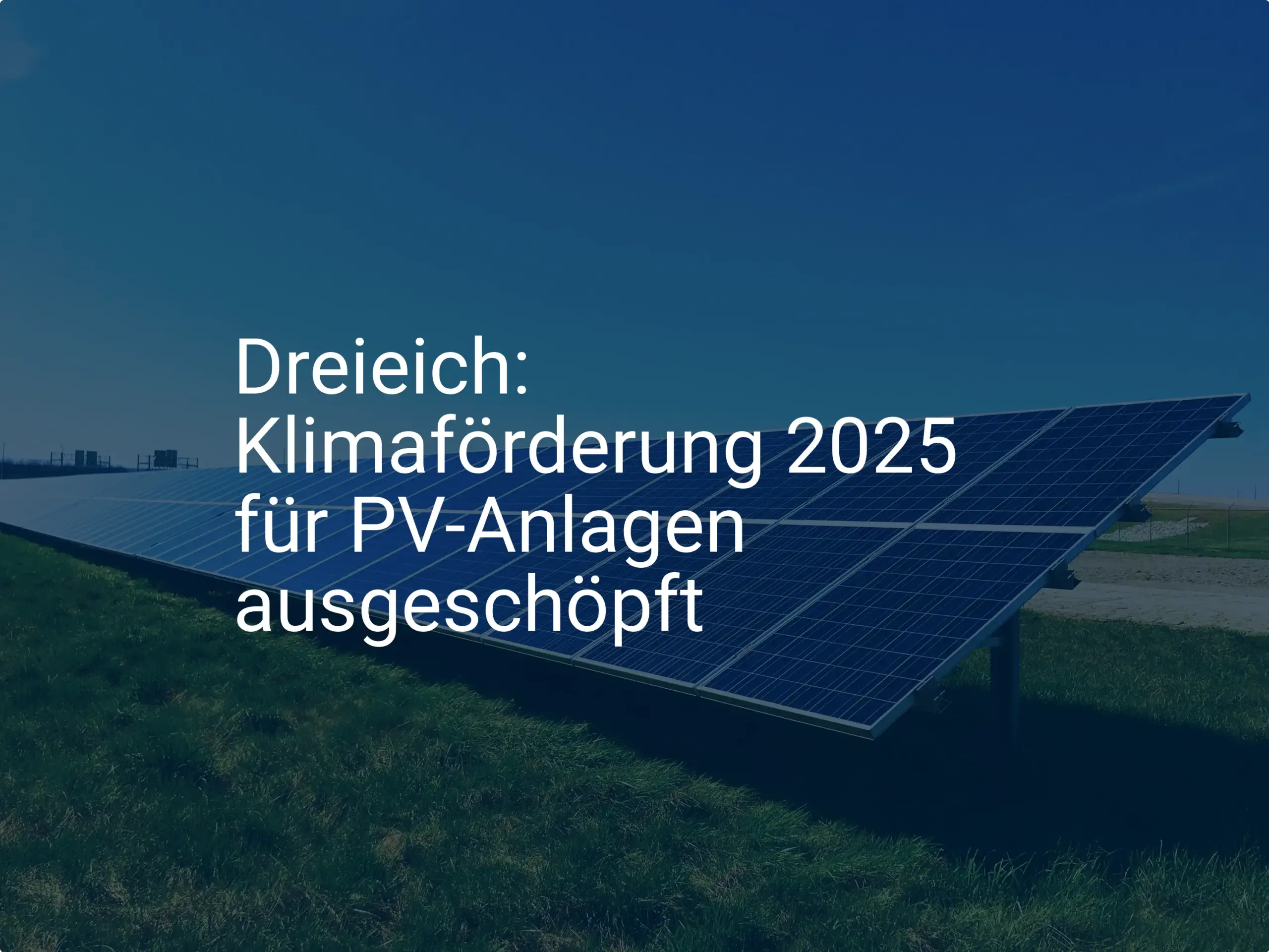 Hohe Nachfrage: Klimaförderung für PV-Anlagen in Dreieich 2025 erschöpft