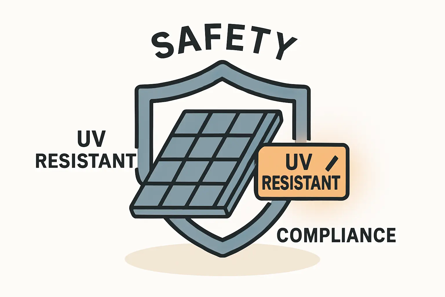 Warnschild mit der Aufschrift "PV-Anlage"