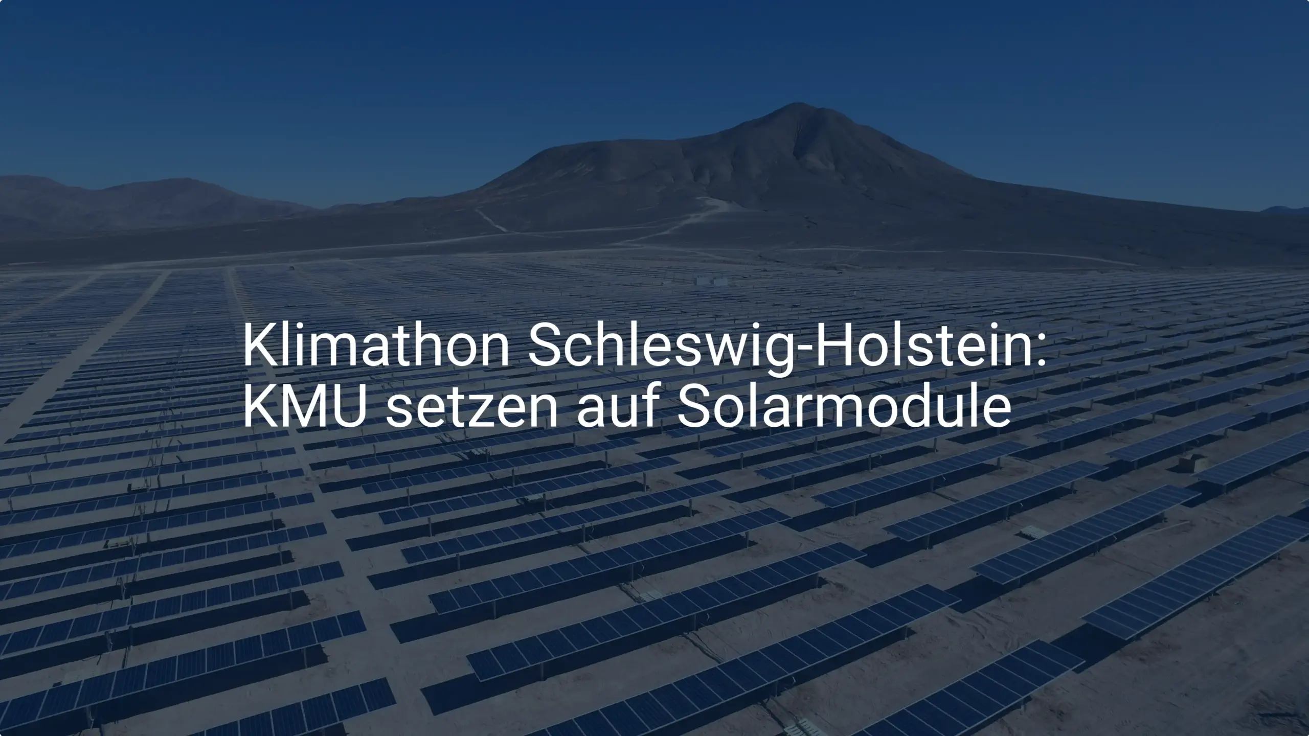 Klimathon Schleswig-Holstein: KMU setzen auf Solarmodule