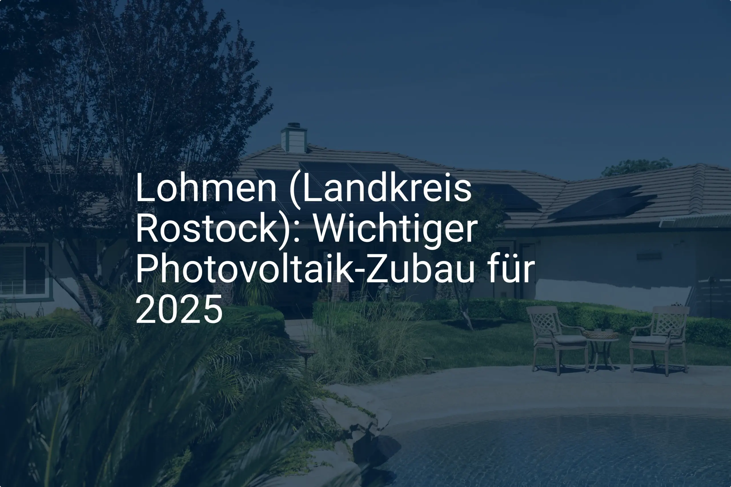 Lohmen (Landkreis Rostock): Wichtiger Photovoltaik-Zubau für 2025