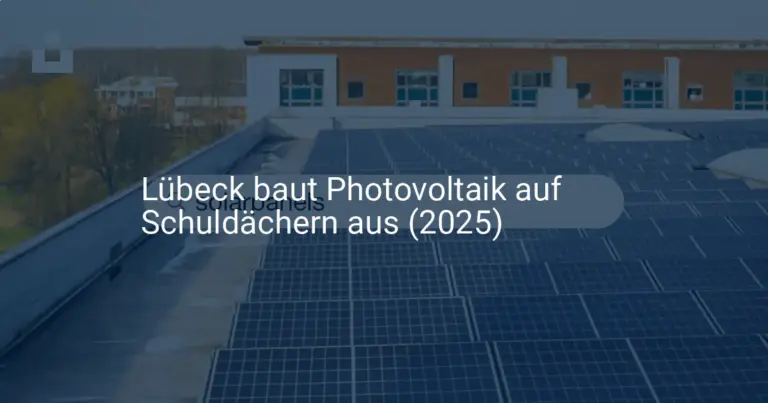 Lübeck: Photovoltaik-Ausbau auf Schuldächern bis 2025 geplant