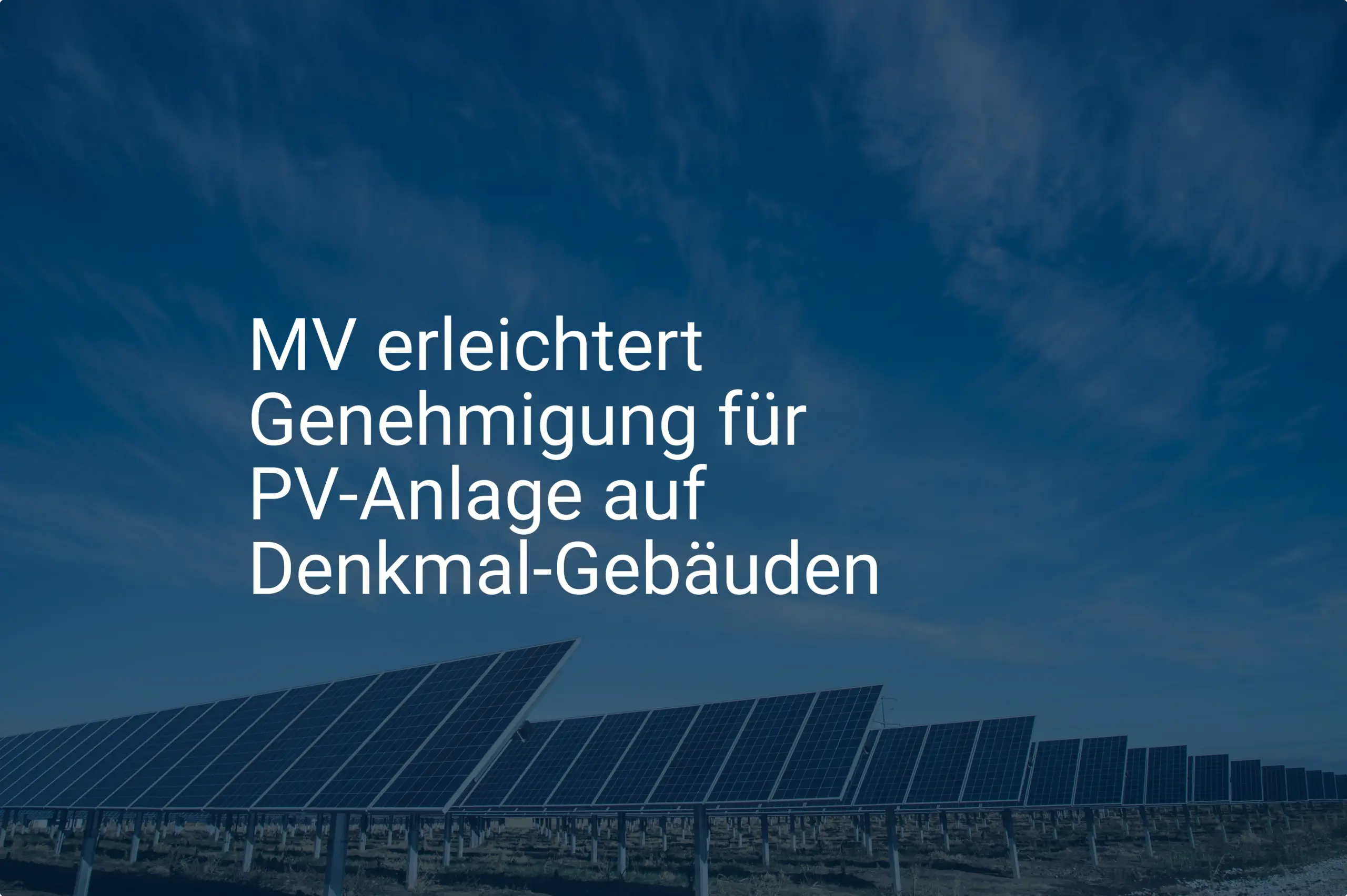 MV erleichtert Genehmigung für PV-Anlage auf Denkmal-Gebäuden
