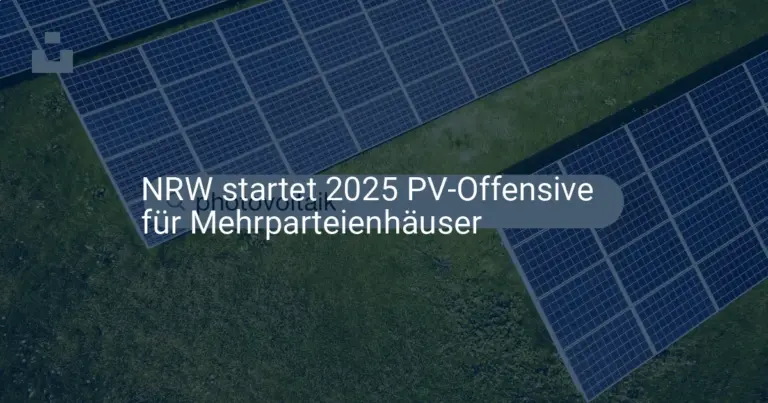 NRW: Neue Förderung für PV-Offensive auf Mehrfamilienhäusern ab 2025