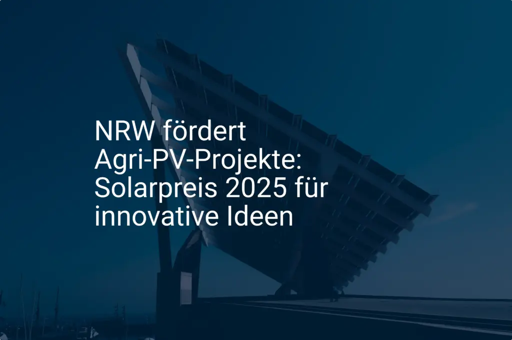 NRW fördert Agri-PV-Projekte: Solarpreis 2025 für innovative Ideen