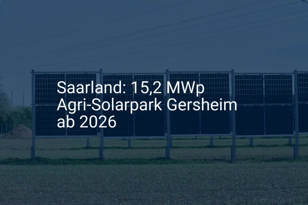 Neuer Agri-Solarpark für Gersheim im Saarland geplant (2026)