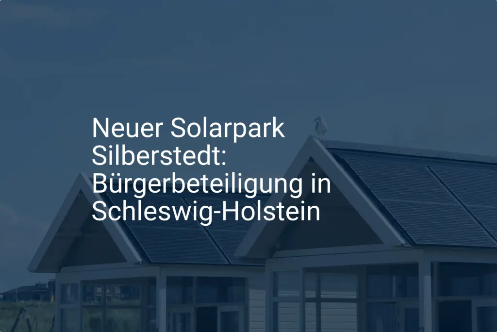 Neuer Solarpark Silberstedt: Bürgerbeteiligung in Schleswig-Holstein